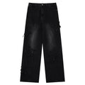 Latest Design Custom Distressed Star Patch Baggy Fashion Designer Quality Jeans