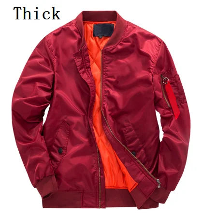 Spring Autumn Bomber Jacket Men's Fashion Thick Warm Military Motorcycle Jackets Men Flight Ma-1 Pilot Air Force Brand Coat