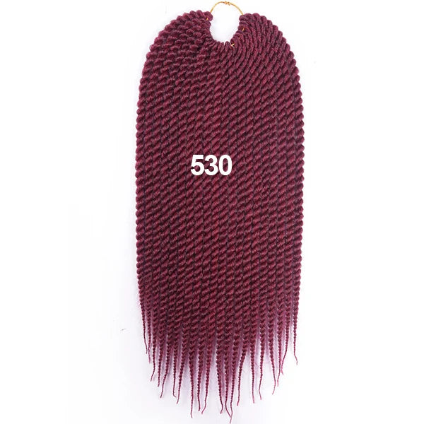 TOMO 14" 18" 22" 22 Roots Synthetic Senegalese Twist Hair Crochet Braids Crochet Hair Extensions Ombre Red Braiding