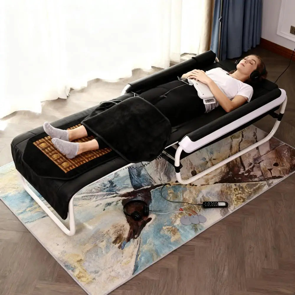 USA Portable Jade Massage Bed with Folding Design and Infrared Heating System for Wellness and Spa Centers