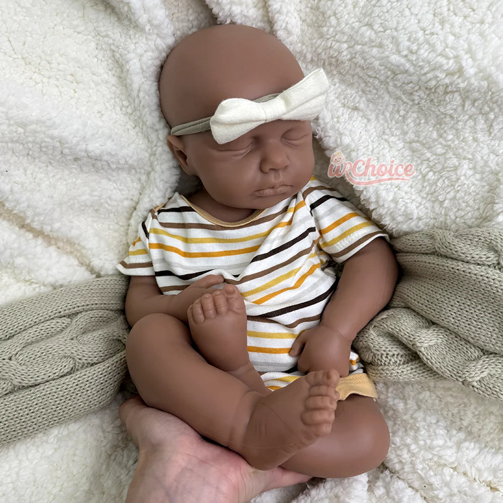 Lifelike Real Touch Silicone Reborn Dolls 20" Open Mouth LouLou Soft Full Body Newborn Realistic Details Gift for Baby Shower