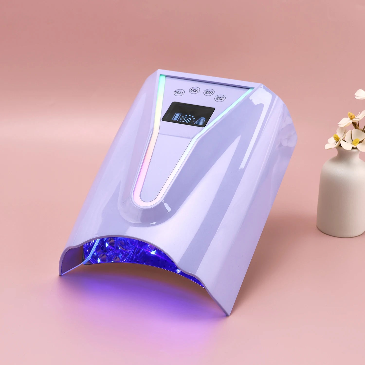 2024 New Arrival New Design Factory Price Wholesale High Power 128W Fast Cordless Rechargeable Uv LED Nails Lamp Nail Dryer