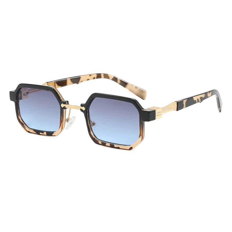 2026 Trendy Fashion Sunglasses Unisex Vintage Gradient Irregular Square Frame Green/Gray/White Options UV400 Protection
