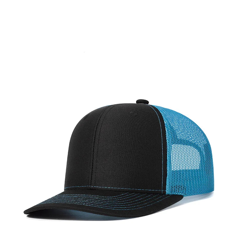 Hot Sale Blank 6 Panel Embroidery Custom Cotton Trucker Cap 112 Richardson Men Snapshot Cap Mesh Trucker Cap