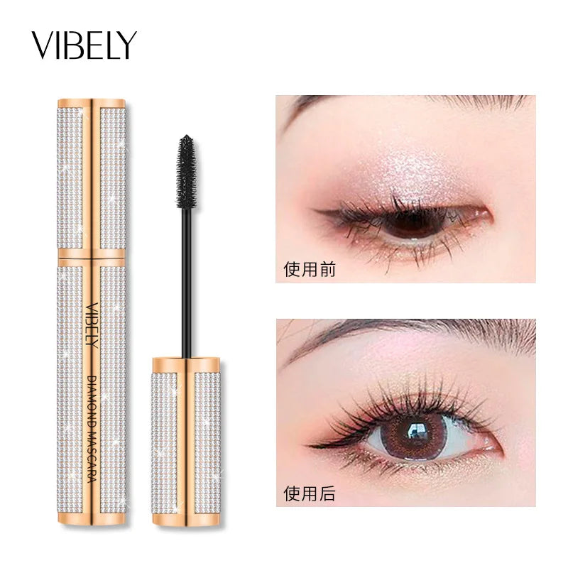 QIC 4D Silk Fiber Lash Mascara 2 in 1 Thrive Mascara Makeup Waterproof Lengthening Thickening Mascara VIBELY 4D