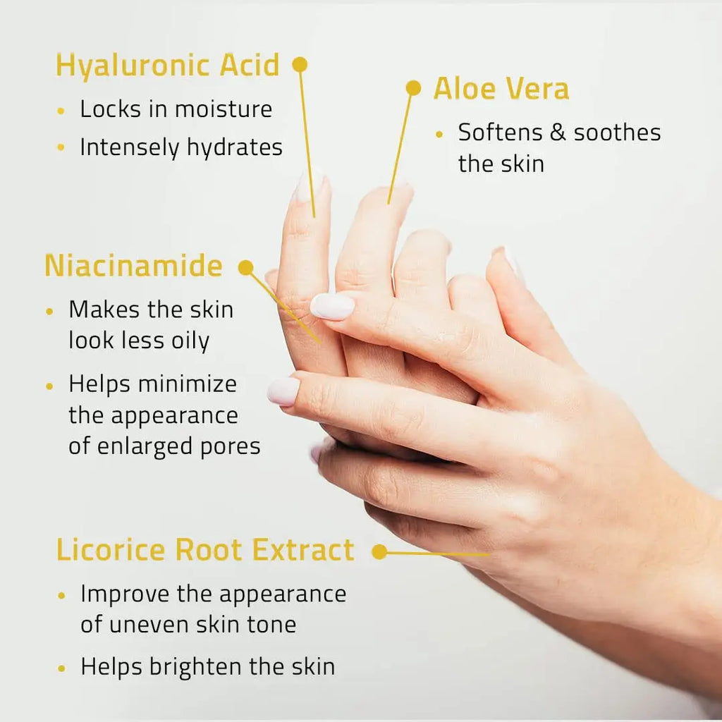 Niacinamide Whitening Serum for Face 10% with Hyaluronic Acid,  Anti Aging B3 Hydrating Nicotinamide Serum for Women & Men