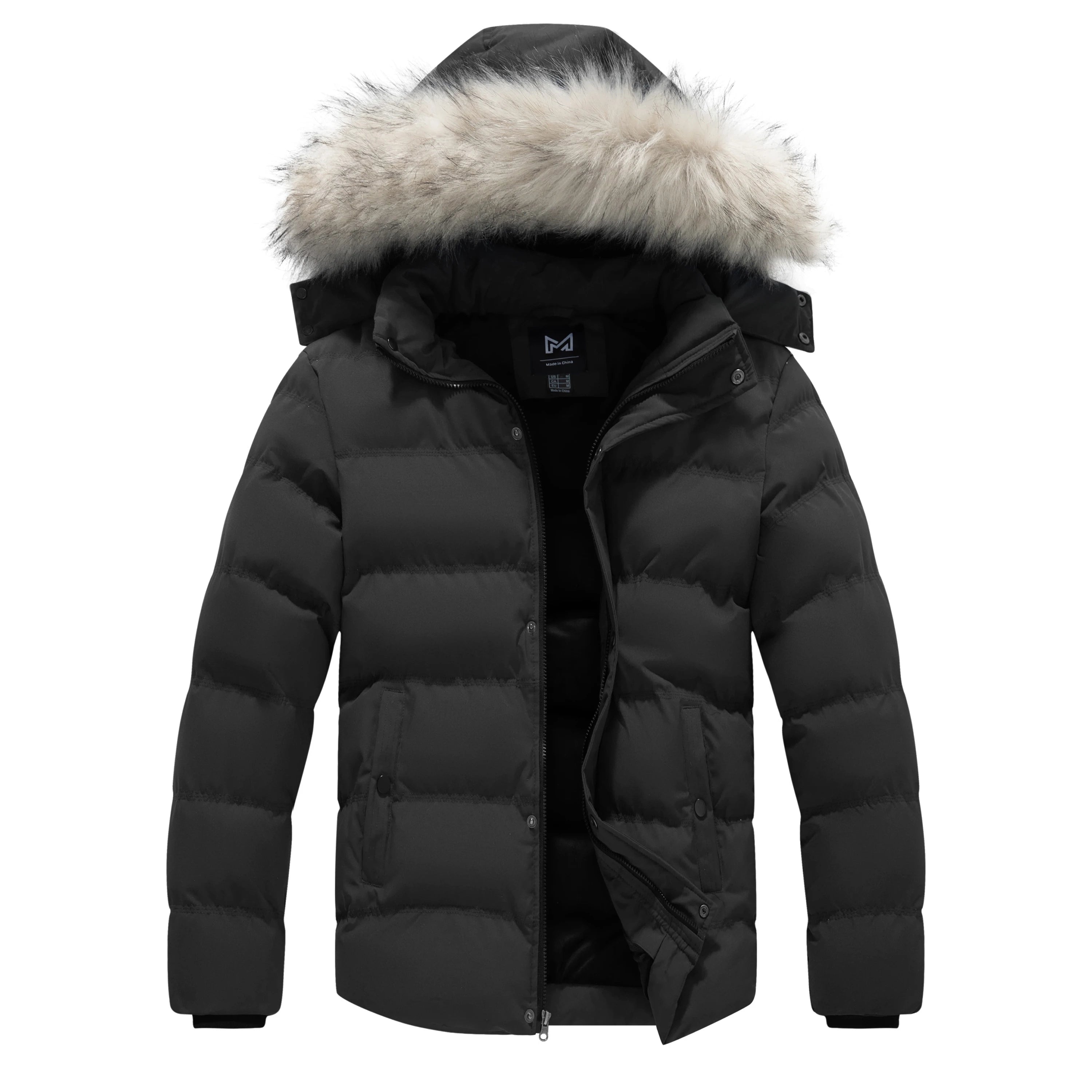 Men's Hooded Winter Coat Warm Puffer Jacket Thicken Quilted Jacket