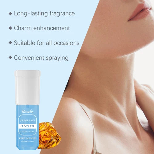 Roxelis Amber Perfume Spray Fresh Jasmine Scent Long Lasting Exudes Charming Fragrance