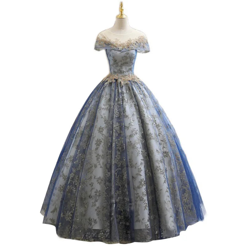 New Chorus Dress Long Vocal Bel Canto Art Test Host Annual Solo Evening Gown Peng Skirt