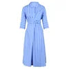 Bettergirl French Temperament Bow Lace-up Striped Skirt Autumn New Pleated Waist With Trousers Over the Knee Dress