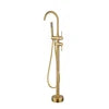 Brass Stainless Steel Dual Freestanding Bath Shower Mixer Floor Stand Mounted Tub Filler Bathtub Faucet Slide Bar Hotel Use