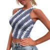 Hot Sale Hawaii Flower and Leaf Printed Summer Breathable Lady Sexy Tops Fashion Polynesian Pattern Vest Women's Skinny Tank Top