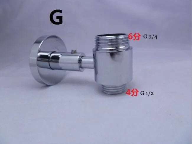 G1/2 Black Water Divider One-in-two-out Three-Way Shower Faucet Valve Adapter Hot Cold Water Switch