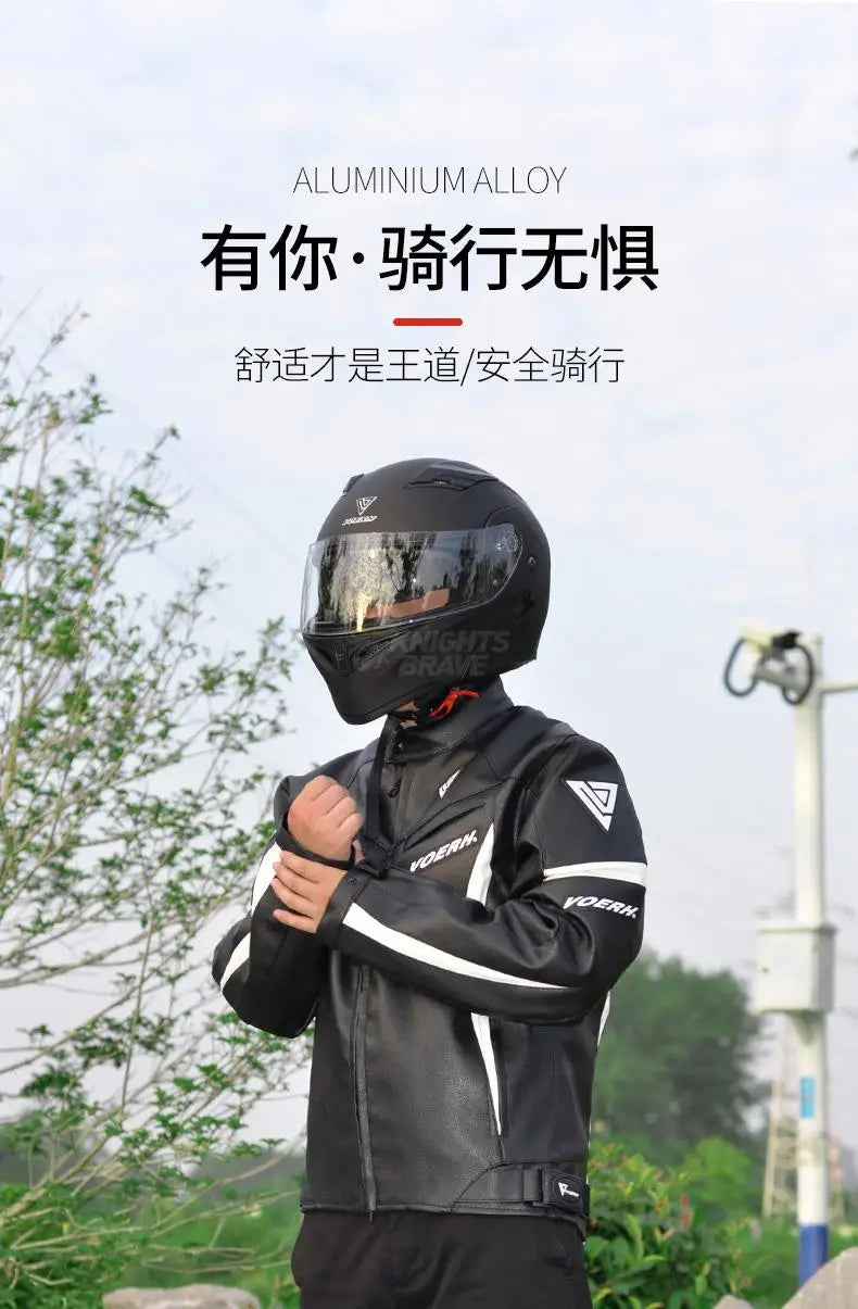 GHOST RACING Winter Motorcycle Jacket Leather Chaqueta Moto Men Waterproof Moto Suit Motorbike Riding Jacket Motocross Jacket