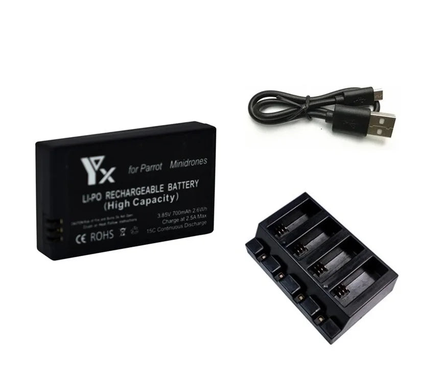 3.85V 700mAh Replacement Lipo Battery +charger For Parrot Mini Drones Mambo Jumping Sumo and Rolling Spider Drones Battery