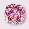 Pink Cushion Cut Moissanite Loose Stone VVS1 Clarity Gemstone for Jewelry Making All Sizes