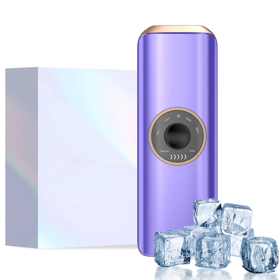 PAKISS Sapphire Ice Cooling IPL Laser Hair Removal Device-Painless Treatment Multi-Use