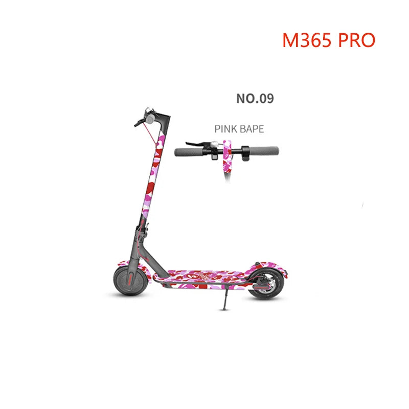 Electric Scooter Full Body PVC Sticker DIY Skateboard Sticker Scooter Pedal Stickers Decal For Xiaomi M365/PRO