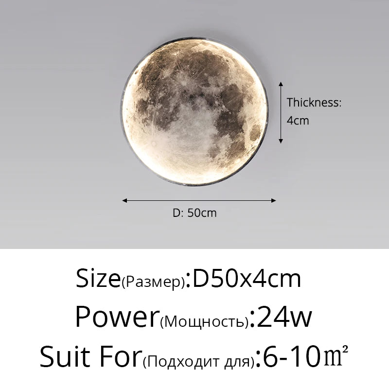 Modern LED Wall Lamp Moon Indoor Lighting For Bedroom Living Hall Room HOME Decoration Fixture Lights