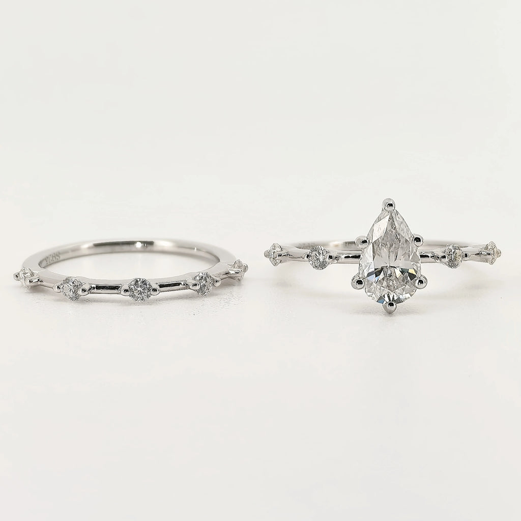 Wholesale S925 Sterling Silver Moissanite Rings VVS D Color Moissanite Jewelry GRA Certified Moissanite Ring