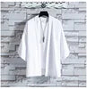 Liu Ming Custom Logo Printed 2024 Trending Summer Men Clothing Solid Color Couple Loose Cloak Shirts