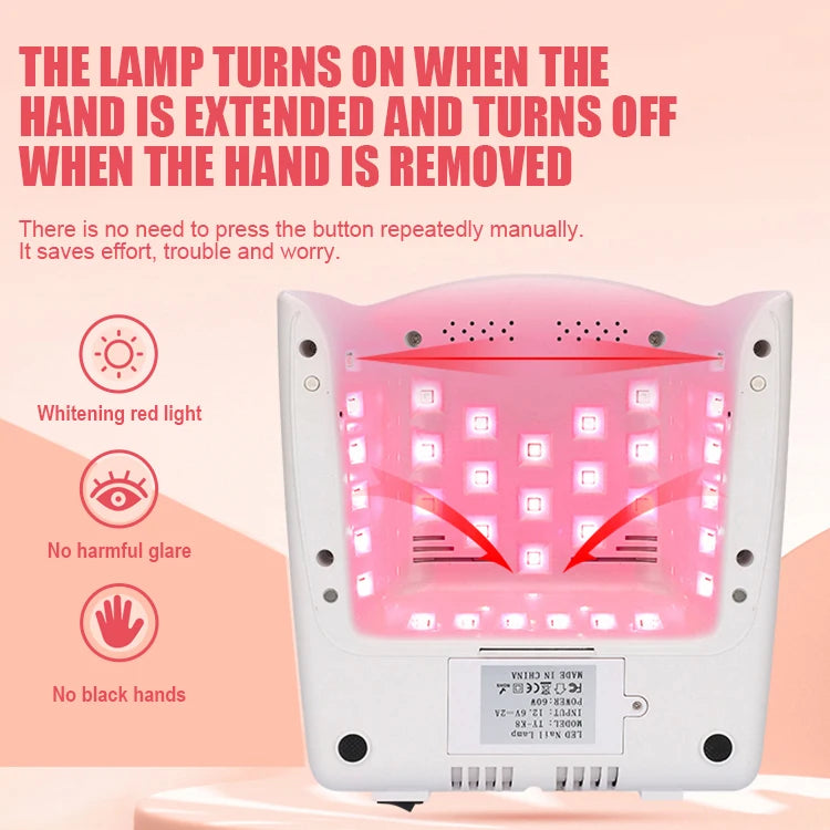 Rechargeable Nail Table Lamp Manicure Equipment Nail Art Curing 60W UV LED Nail Lamp
