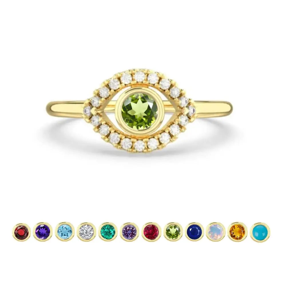 Fashionable 925 Sterling Silver Moissanite Birthstone Rings Women Classic Style Wedding Party Birthday Gift Teen Girls Daughter