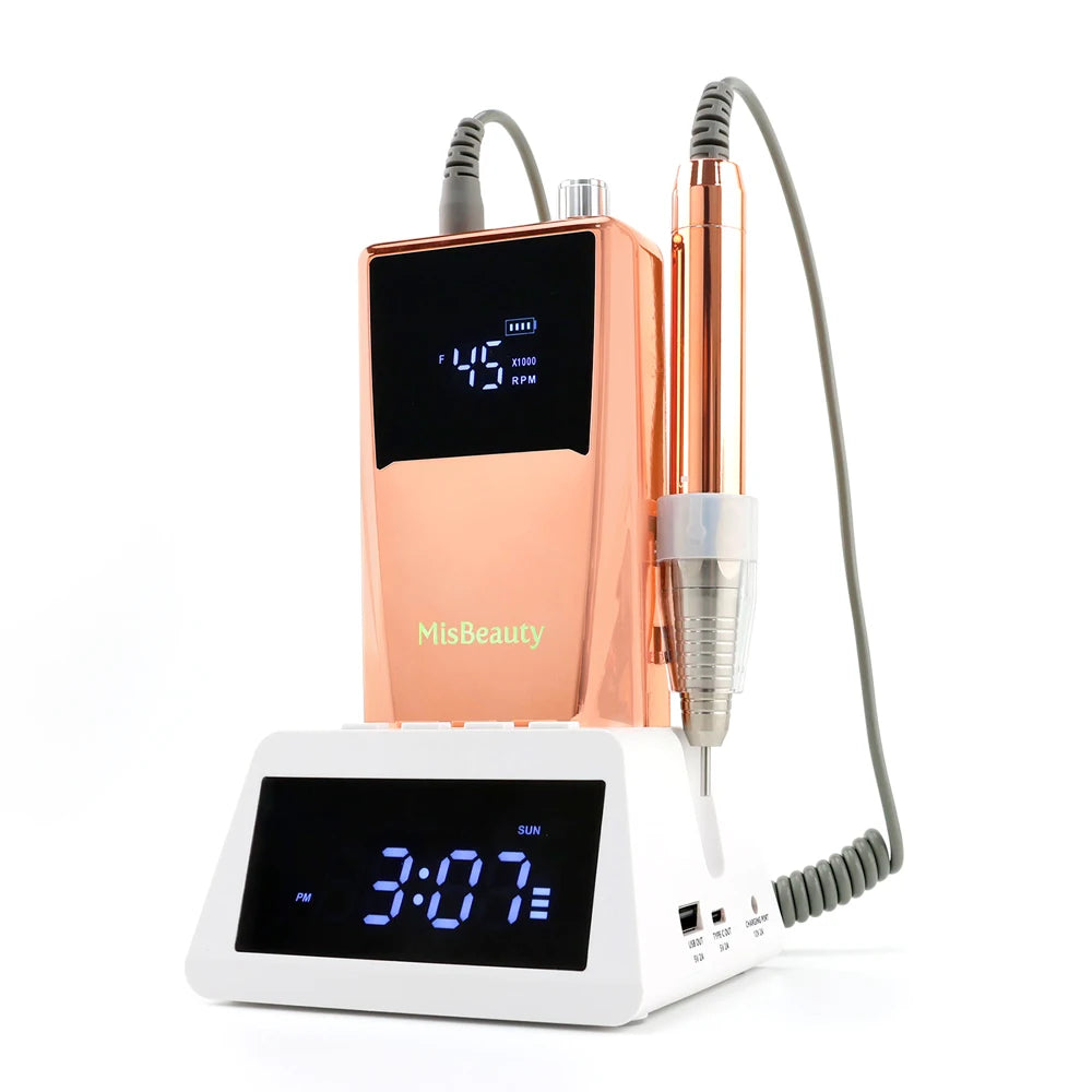 High Quality 45000 RPM Professional Pedicure Tool 85W Desktop Electric Nail Drill Machine Brushless Motor Portable E File