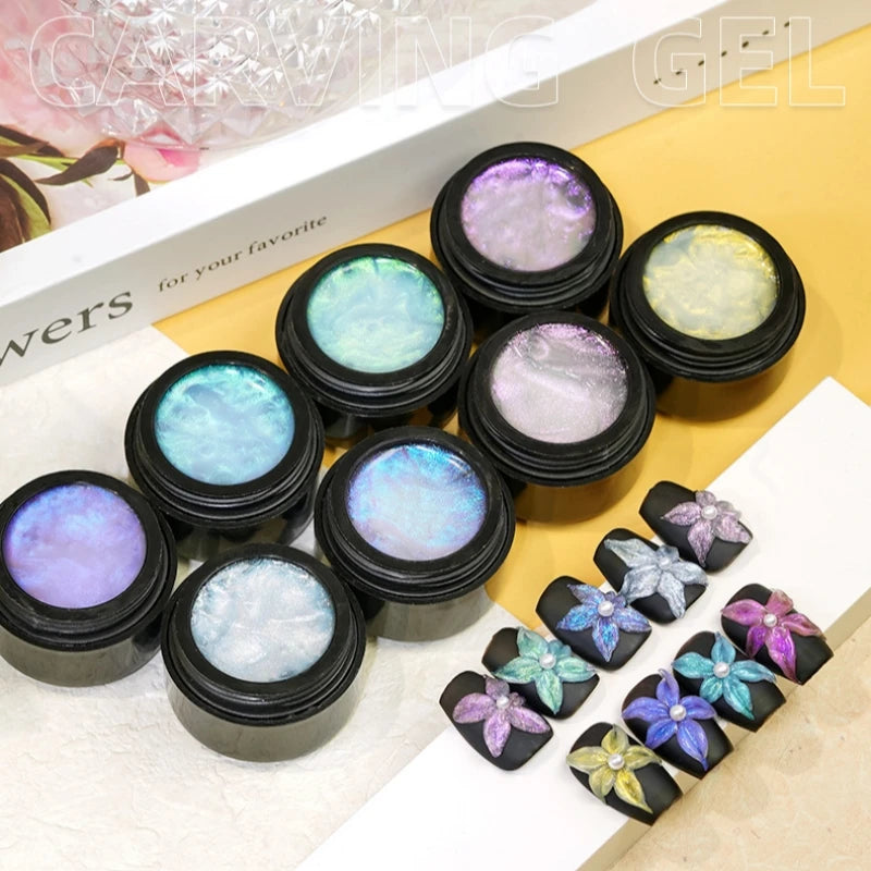 HONEY GIRL Solid Painting Builder Sculpting Gel Nail Factory Apply Nail No Hema Free Aurora Carved Hard Gel Extension Gel