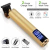 Customization Logo 7000RPM USB Rechargeable Barber LCD Machine Hair Cutting Beard Trimmer for Men Haircut Hair Trimmers Custom