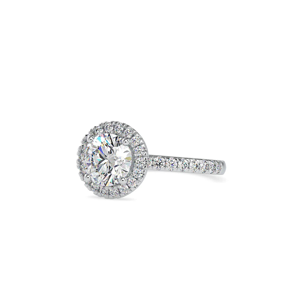 Classy Cute Lab Grown Diamond Engagement Ring 35 Total Certified VS-VVS Clarity Brilliant Cut Luxury Style Silver Plated Women's