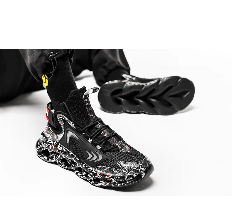 Men's Casual Sneakers Breathable Luxury Trainer Race Shoes Fashion Loafers Running Shoes for Male Comfortable Tenis