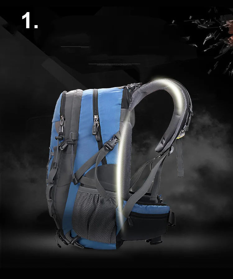40L Outdoor Climbing Mountaineering Backpack Waterproof Functional Men Women Sports Bag Hiking Traveling Bag