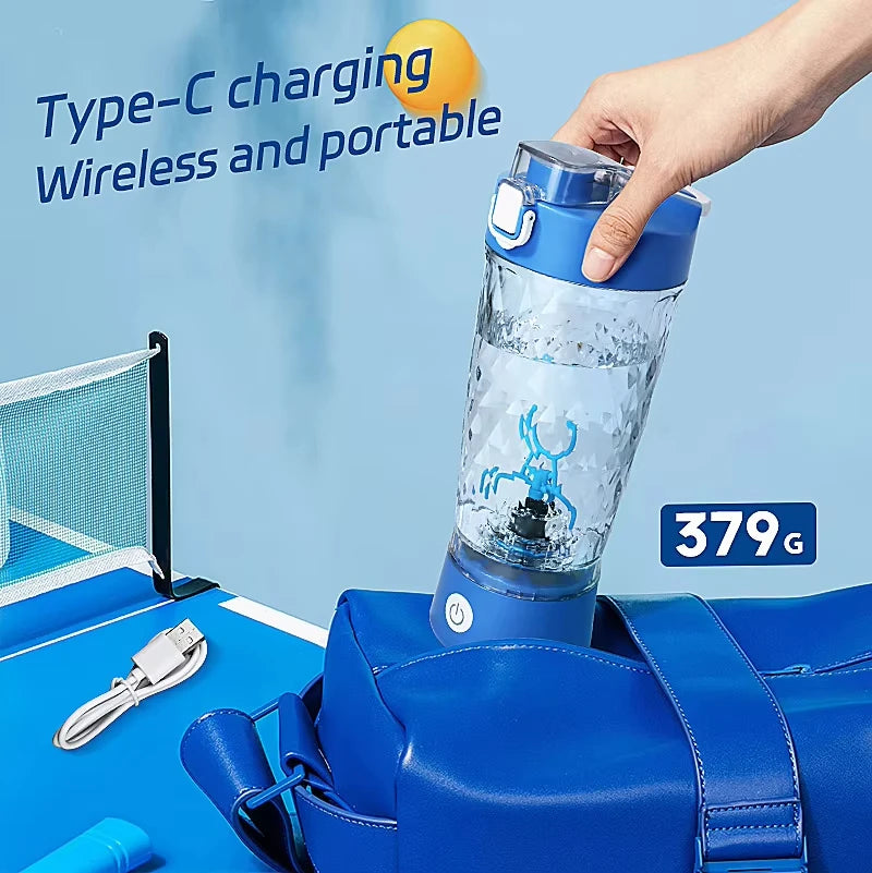 Automatic Protein Blender Shaker Bottle Best Electric Motivation for Gym Use New Design Logo Printing USB Storage Household RV