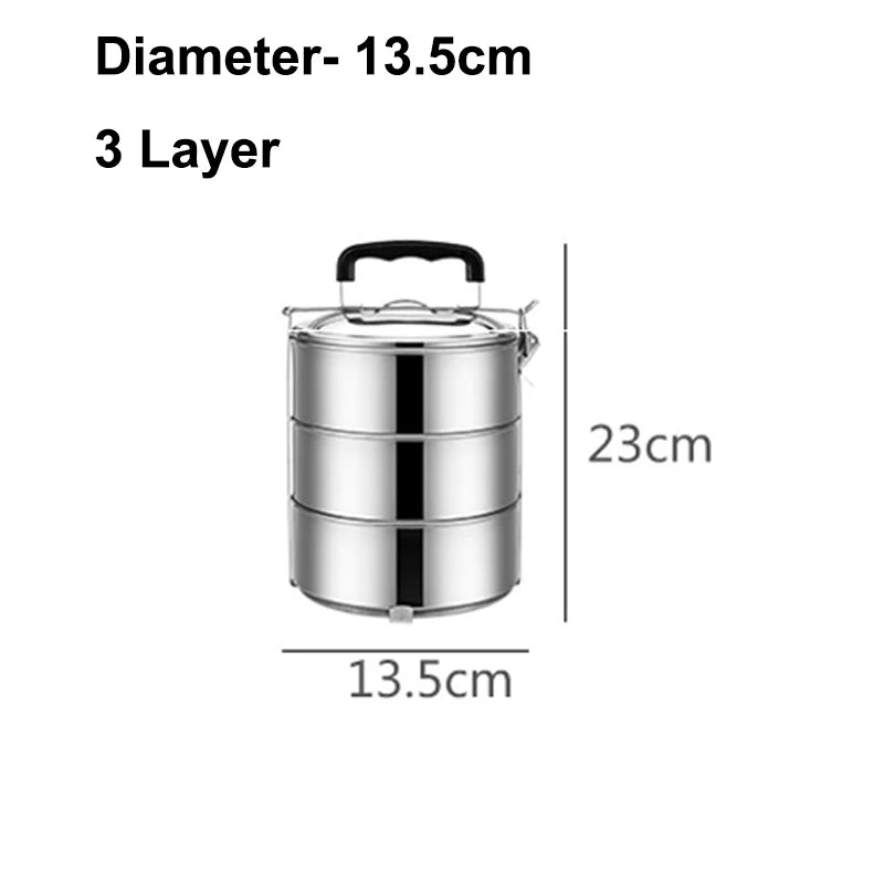 Multi-layer Stainless Steel Lunch Box Large Capacity Adult Camping Bento Box Kids Worker Portable Meal Food Containers BPA free