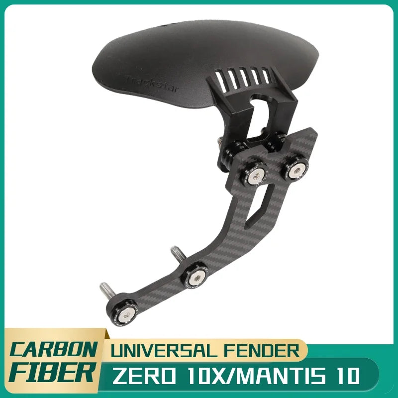 Upgraded Fender With Carbon Fiber Bracket for ZERO 10X Kaabo Mantis 10 Dualtron Electric Scooter Mudguard Wheel Cover 11 10 Inch