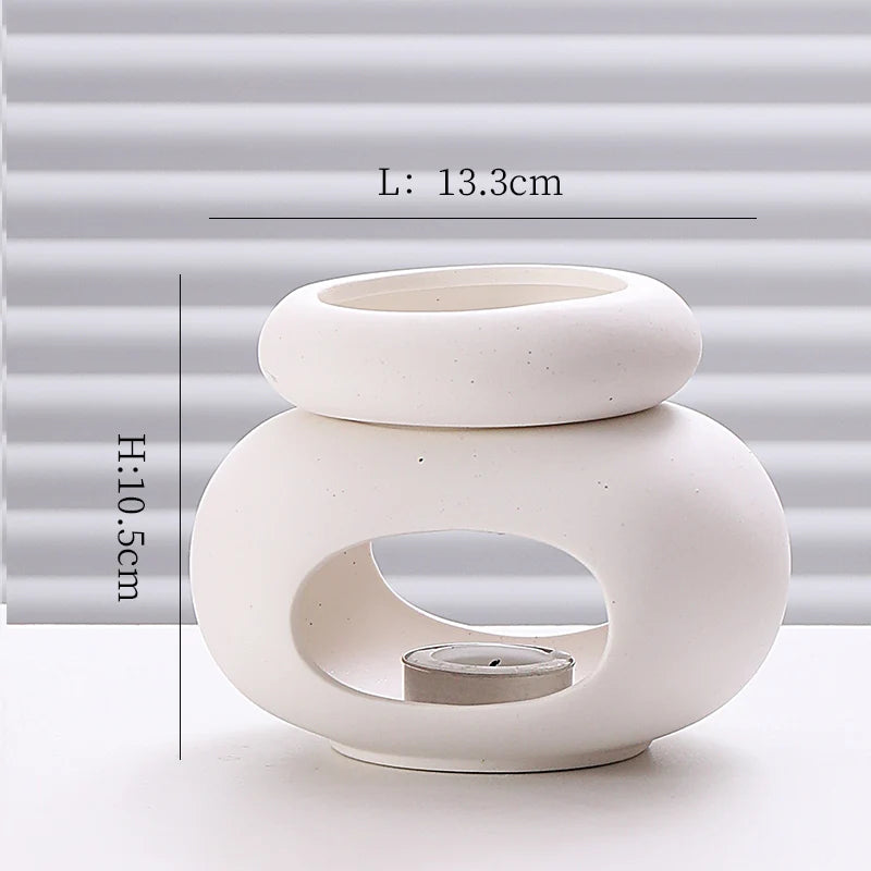 Newly Gift Sets Aroma Essential Warmer Aromatic Fragrance Lamp Perfume Wax Melt Burners Tealight Holder Ceramic Home Decoration