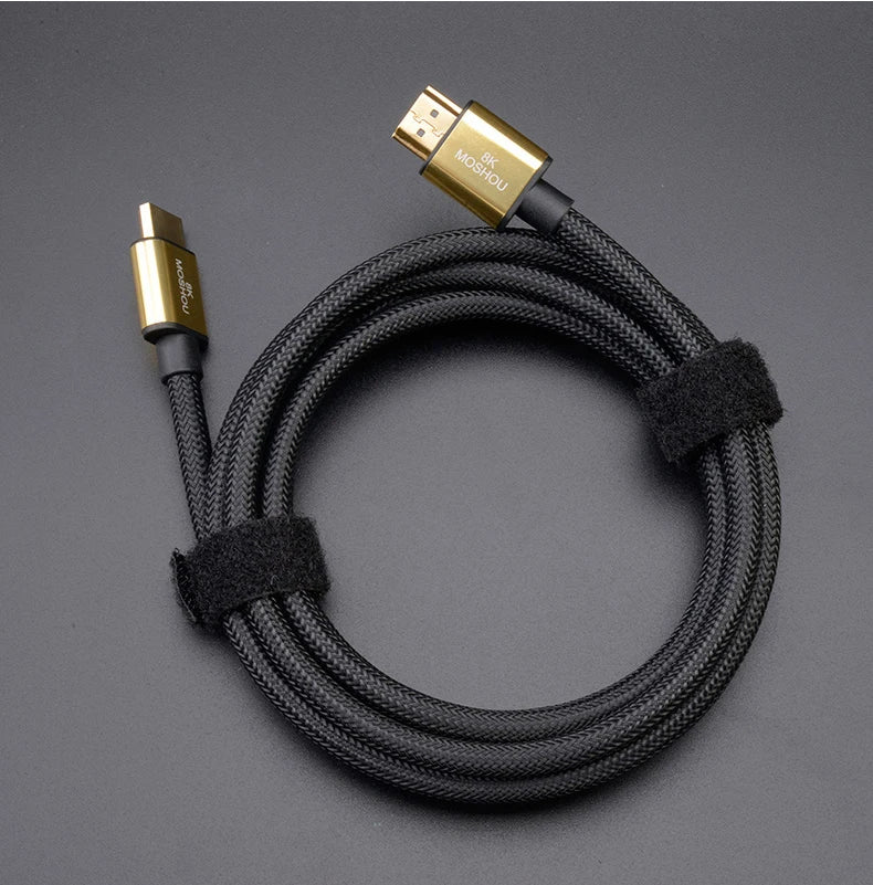 MOSHOU HDMI 2.1 Cable 8K 60Hz 4K 120Hz 48Gbps HDMI Splitter Cables EARC HDR10+ Video Cable HDMI2.1 for TV Box PS5