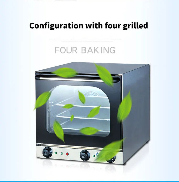 EB-4A full perspective hot air circulation electric oven Commercial spray Large baking box use for making bread cake pizza 220V