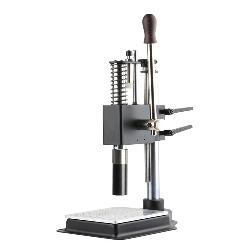 Perfume Bottle Capping Machine Tabletop Manual Pneumatic for Collar Ring Crimping Vial Top Pressing Pneumatic Glass Bottle