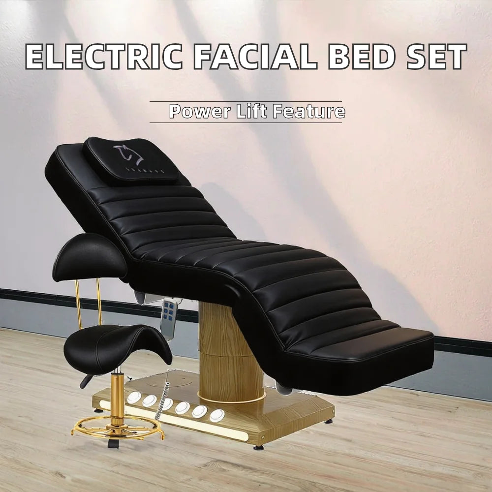 Luxury Electric Esthetician Massage Bed Salon Beauty Eyelash Extensions Facial Spa Bed for Beauty Salon Bed Applying Eyelashes