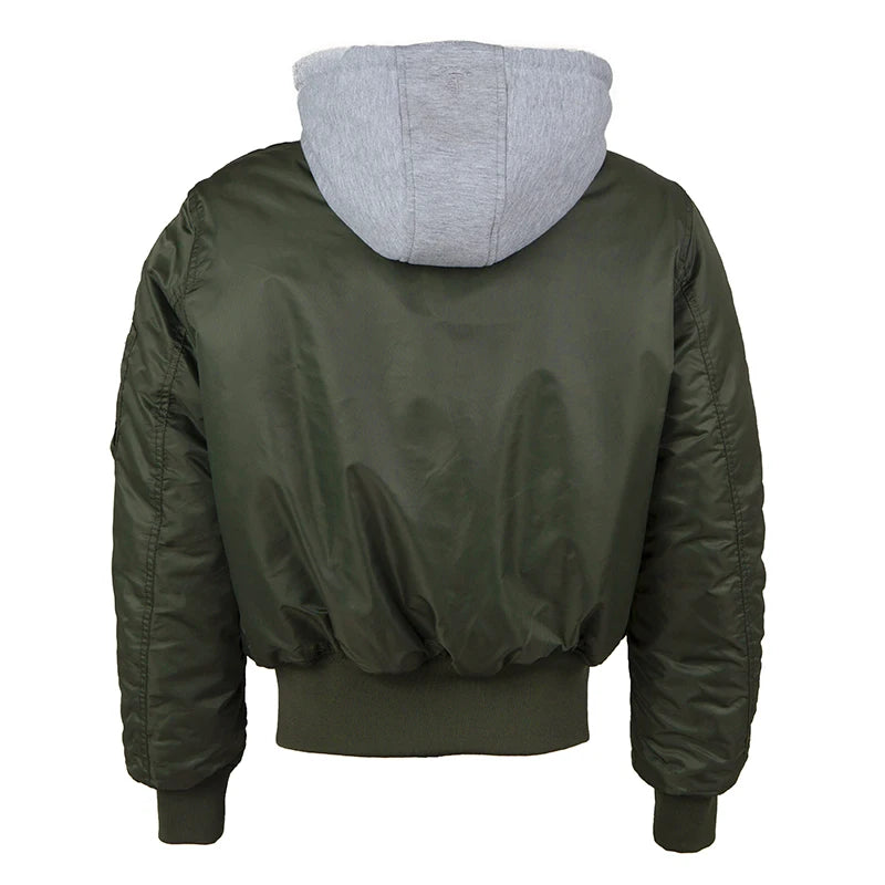 2025 aw winter bomber flight jacket MA-1 with hood streetwear clothes mens clothing hip hop baseball letterman oversized varsity