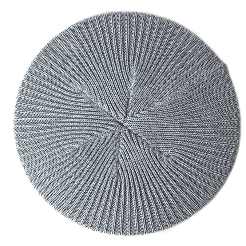 Geebro Women's Fashion Casual Plain Knit Beret Hat Spring Autumn Berets for Women Ladies Elastic Artist Beanie Beret Hats