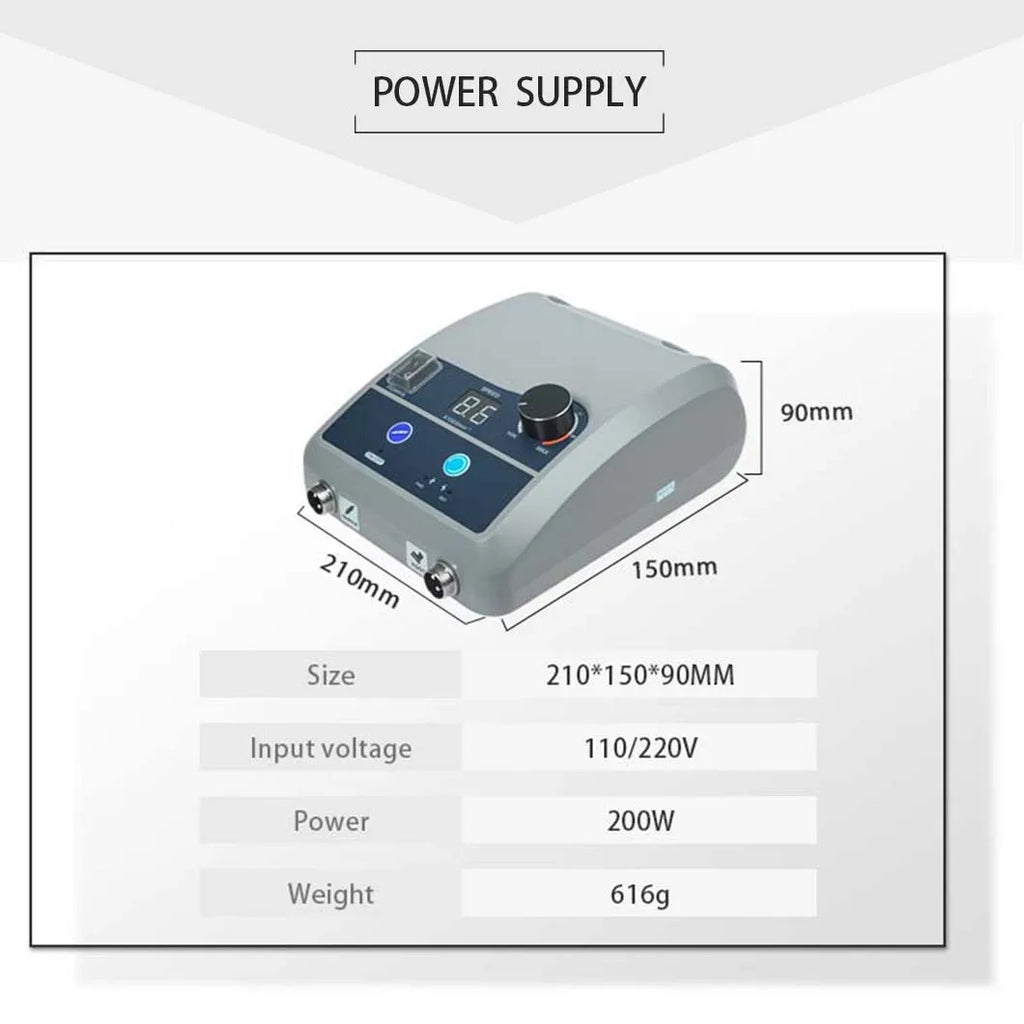 2086 200W 50000RPM Handheld Prosthesis Tooth Grinding Tools