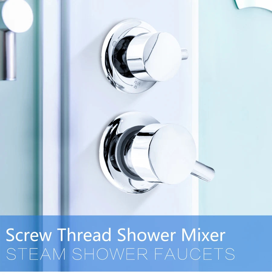 Bathroom Brass Faucet 3 Way Mixing Valve Water Outlet Thread Center Distance 10cm Shower Mixer Cabin Wall Mount Bathroom valve