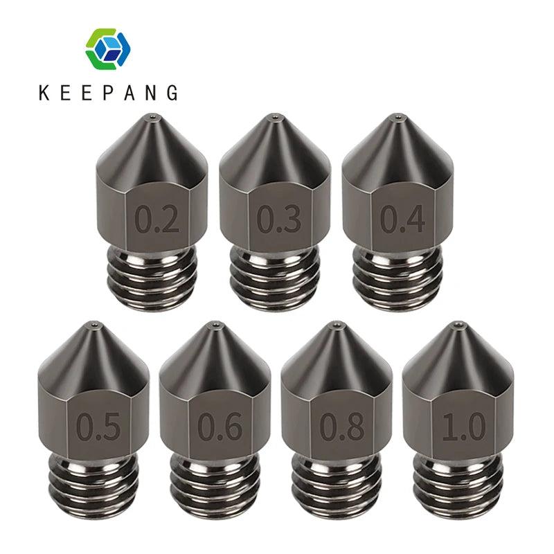 1/2/3Pcs Hardened Steel Nozzle 0.4mm 3D Printer MK8 Nozzles Tool High Temperature Wear Resistant for Makerbot Creality Ender 3