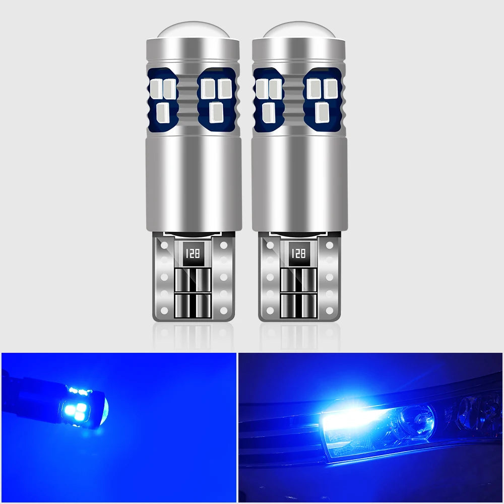 2x Car Signal Lamp T10 W5W Led Canbus Bulbs 18SMD 2014 Chips W5W 168 194 Car Interior Reading Light Wedge Side Lamps 12V