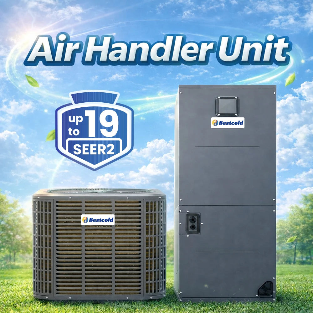 Bestcold 36000 BTU 3 Ton Central Split System Inverter Heat Pump High Efficiency Air Handler Multi-position SEER2