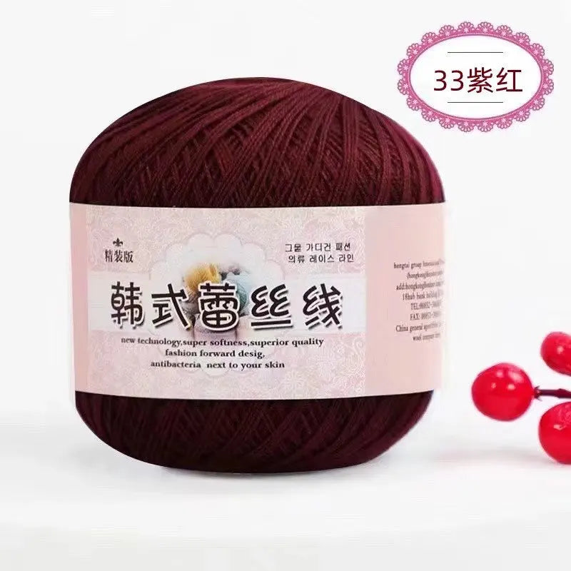 Korean Handmade Knitted Sweater Coaster Jacket DIY Baby Pure Cotton Yarn Carded Dyed Anti-Pilling