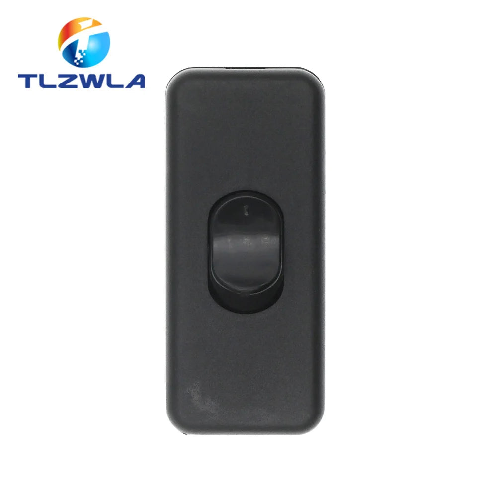 2PCS Light Switch AC 0-250V 6A Lnline ON/OFF Table Desk Lamp Cord Cable Toggle Rocker Switches Control For LED Lighting